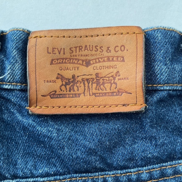 VTG Levis Two Horse Brand Leather Tab Blue Denim Jeans Mens 42 x 32 Made in USA - Picture 7 of 15